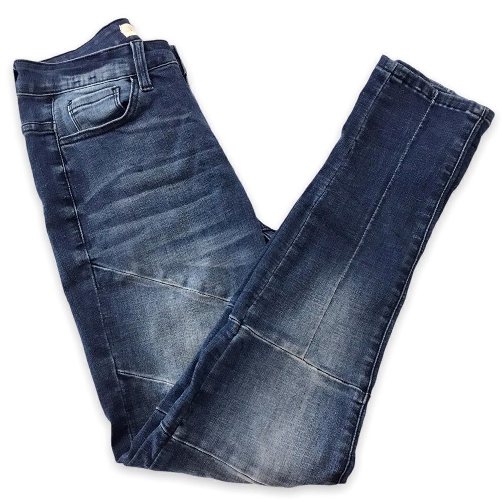 Vici Estilo# high rise skinny moto jeans